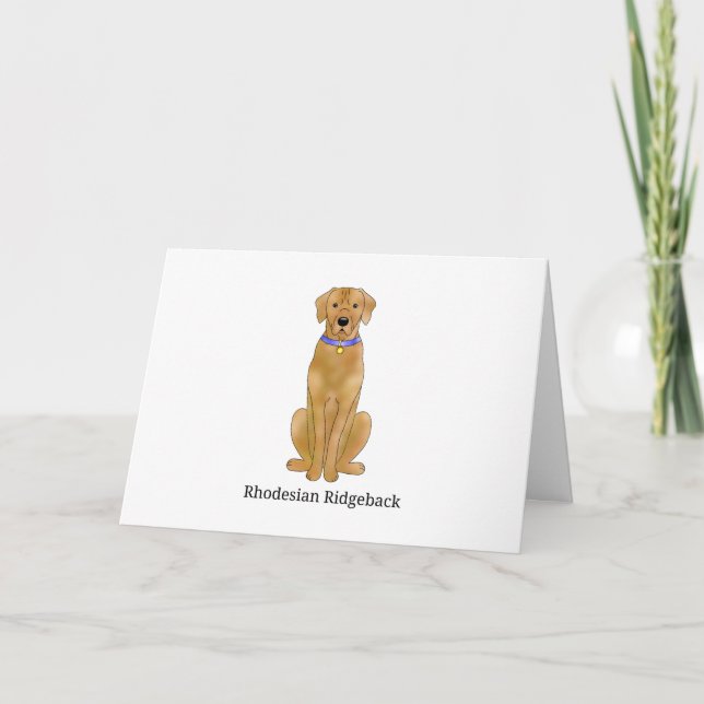 Cartes Pour Fêtes Annuelles Chien de Rhodesian Ridgeback l (Devant)