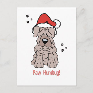 Cartes Pour Fêtes Annuelles Chien de Sharpei de Noël