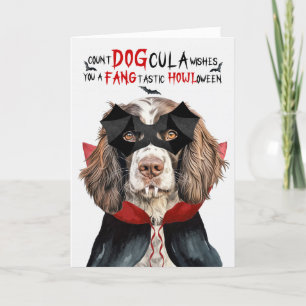 Cartes Pour Fêtes Annuelles Chien de Springer anglais drôle nombre DOGcula Hal
