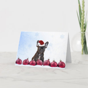 Cartes Pour Fêtes Annuelles Chien de taule français de Noël