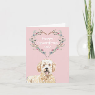 Cartes Pour Fêtes Annuelles Chien d'or Valentines