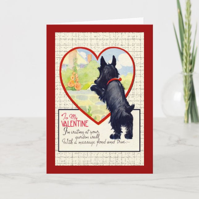 Cartes Pour Fêtes Annuelles Chien écossais Valentine Terrier écossais (Devant)