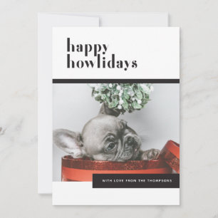 Cartes Pour Fêtes Annuelles Chien Festif moderne Happy Howlidays Pet Lover