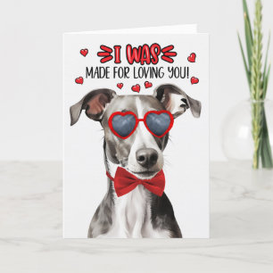 Cartes Pour Fêtes Annuelles Chien Greyhound fait pour vous aimer