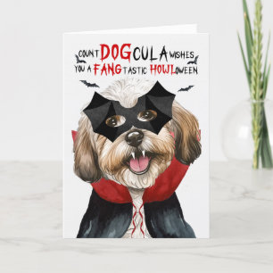 Cartes Pour Fêtes Annuelles Chien Havanais Drôle compte DOGcula Halloween