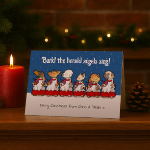Cartes Pour Fêtes Annuelles Chien jouet drôle Chœur de Noël Teckel Dessin anim