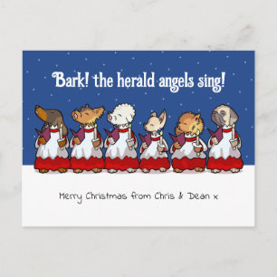 Cartes Pour Fêtes Annuelles Chien jouet drôle Chœur de Noël Teckel Dessin anim