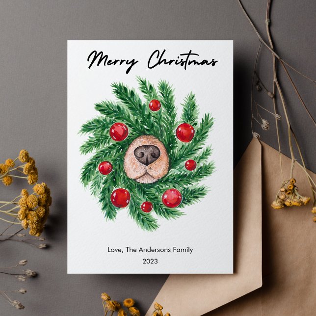 Cartes Pour Fêtes Annuelles Chien mignon musand animal Amoureux des chiens Noë (Créateur téléchargé)