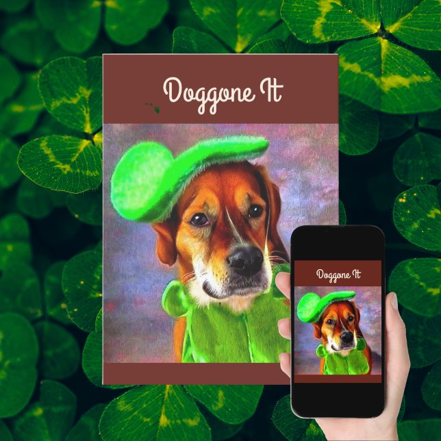 Cartes Pour Fêtes Annuelles Chien Mignon Tout Simplement Saint Patrick's Day P (Créateur téléchargé)