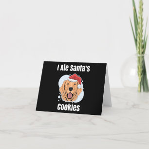 Cartes Pour Fêtes Annuelles Chien Père Noël Golden Retriever