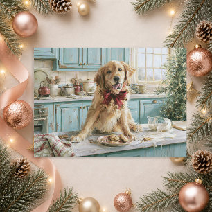 Cartes Pour Fêtes Annuelles Chien Retriever Doré Drôle Cookies de Noël