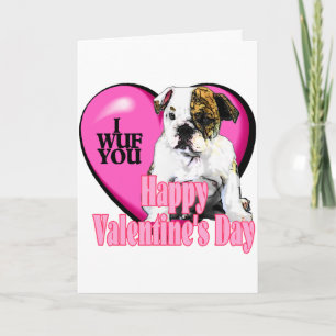 Cartes Pour Fêtes Annuelles Chien-taureaux anglais Cadeaux de la Saint-Valenti