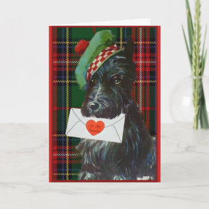 Cartes Pour Fêtes Annuelles Chien vintage Valentine de Scottie,