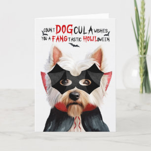 Cartes Pour Fêtes Annuelles Chien Westie Drôle compte DOGcula Halloween
