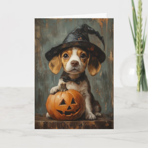 Cartes Pour Fêtes Annuelles Chienne Beagle Sorcière Halloween