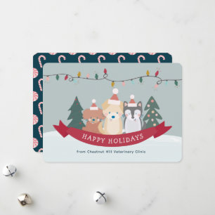 Cartes Pour Fêtes Annuelles Chiens Chiens Chiens Chiens Chiens d'affaires Noël