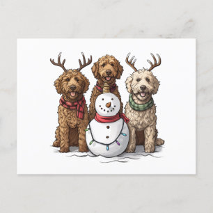 Cartes Pour Fêtes Annuelles Chiens de Noël Goldendoodle
