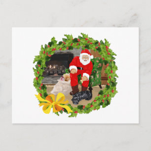 Cartes Pour Fêtes Annuelles Chiens écossais à Noël