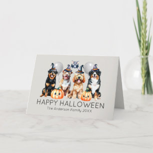 Cartes Pour Fêtes Annuelles Chiens heureux Halloween
