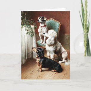 Cartes Pour Fêtes Annuelles Chiens - Un Noël, oeuvre de Carl Reichert