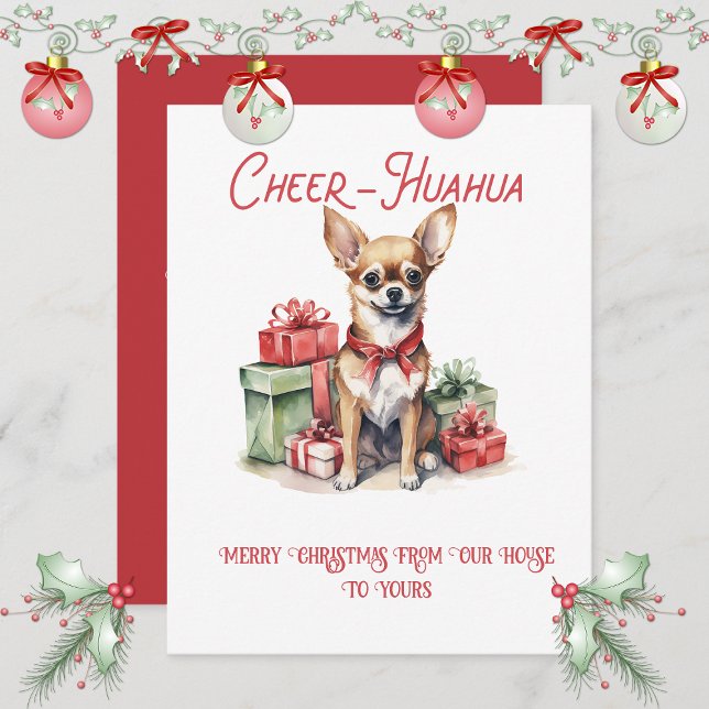 Cartes Pour Fêtes Annuelles Chihauhau Whimsical Christmas | (Créateur téléchargé)