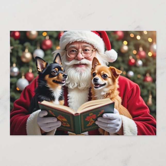 Cartes Pour Fêtes Annuelles Chihuahua Christmas Card (Devant)