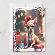 Chihuahua en Casquette de Noël