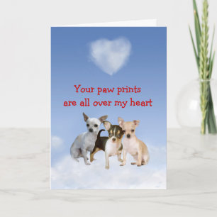 Cartes Pour Fêtes Annuelles Chihuahua Puppy Love Card