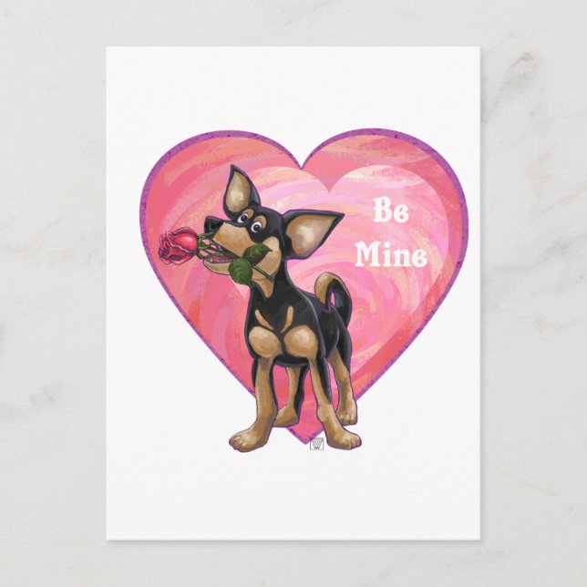 Cartes Pour Fêtes Annuelles Chihuahua Saint-Valentin (Devant)