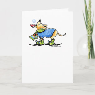 Cartes Pour Fêtes Annuelles Chihuahua Snowflake Salutation de Noël personnalis