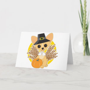 Cartes Pour Fêtes Annuelles Chihuahua Thanksgiving