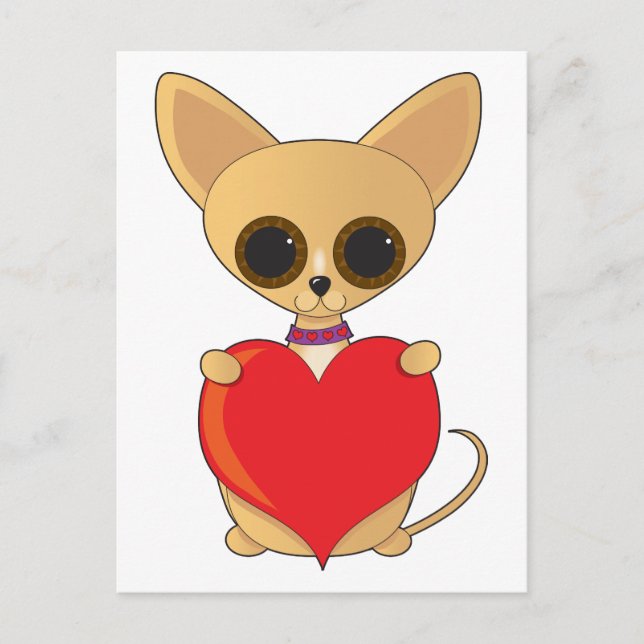 Cartes Pour Fêtes Annuelles Chihuahua valentineChihuahua Valentine (Devant)
