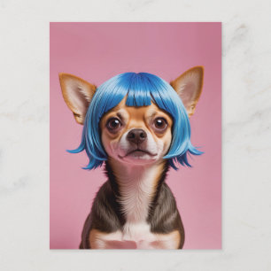 Cartes Pour Fêtes Annuelles Chihuahua wig