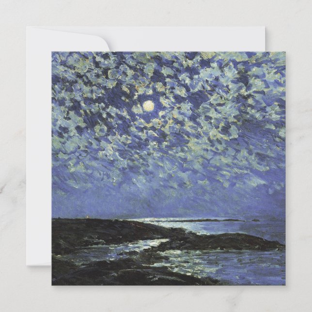 Cartes Pour Fêtes Annuelles Childe Hassam - Lune, Île Des Chaussures (Devant)