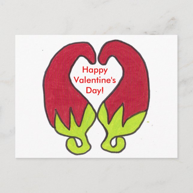 Cartes Pour Fêtes Annuelles Chili Pepper Love (Devant)