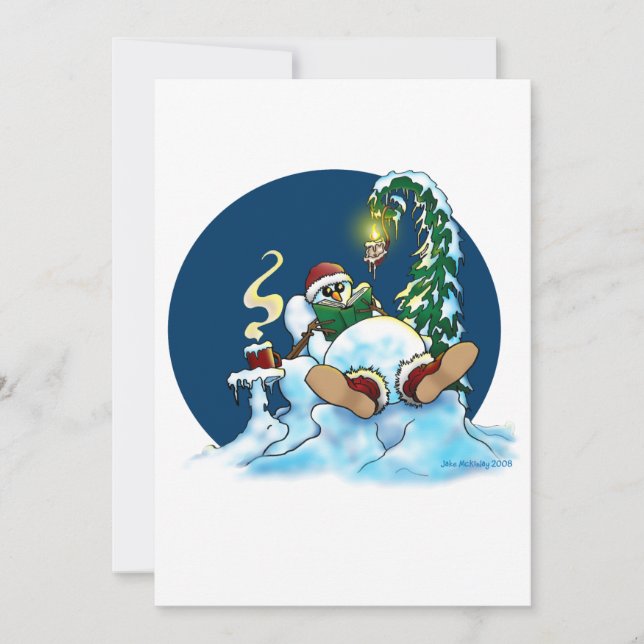 Cartes Pour Fêtes Annuelles Chill snowman (Devant)