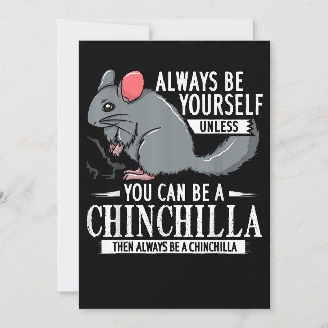 Cartes Pour Fêtes Annuelles Chinchilla Gift Funny Cute Pet (Devant)