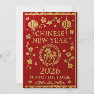 Cartes Pour Fêtes Annuelles Chinese New Year 2026 - Year of the Horse