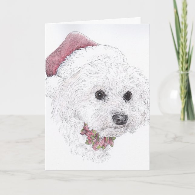 Cartes Pour Fêtes Annuelles Chiot (Devant)