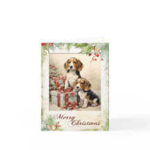 Chiot Beagle Victorien de Noël