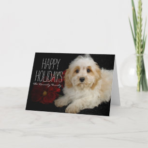 Cartes Pour Fêtes Annuelles Chiot de Chrirstmas Cavachon