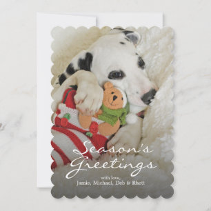 Cartes Pour Fêtes Annuelles Chiot de Dalmation avec le bas de Noël