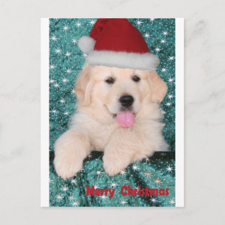 Cartes Pour Fêtes Annuelles Chiot de Noël Golden Retriever