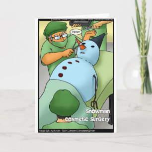 Cartes Pour Fêtes Annuelles Chirurgie Esthétique Bonhomme de Neige Cadeaux Drô
