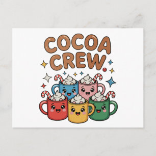 Cartes Pour Fêtes Annuelles Chocolat Chaud Cocoa Crew Kawaii Noël Xmas