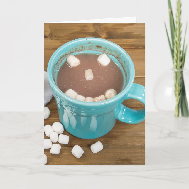 Cartes Pour Fêtes Annuelles Chocolat chaud de Noël (Devant)