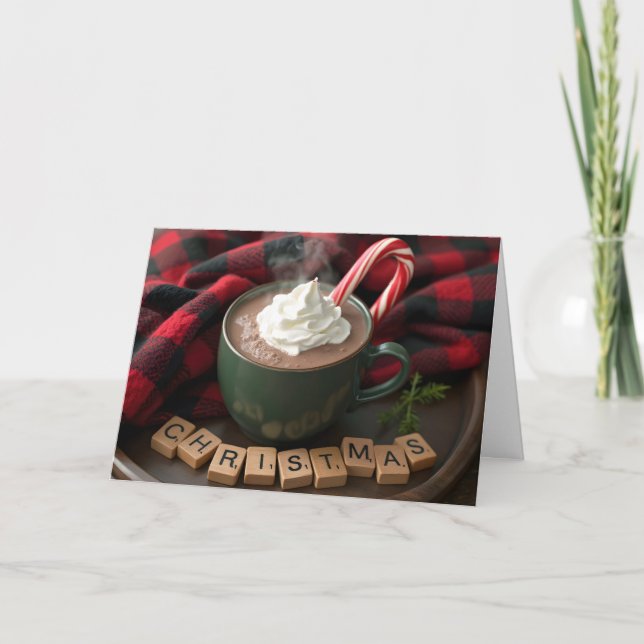 Cartes Pour Fêtes Annuelles Chocolat chaud de Noël avec Sucre de canne (Devant)