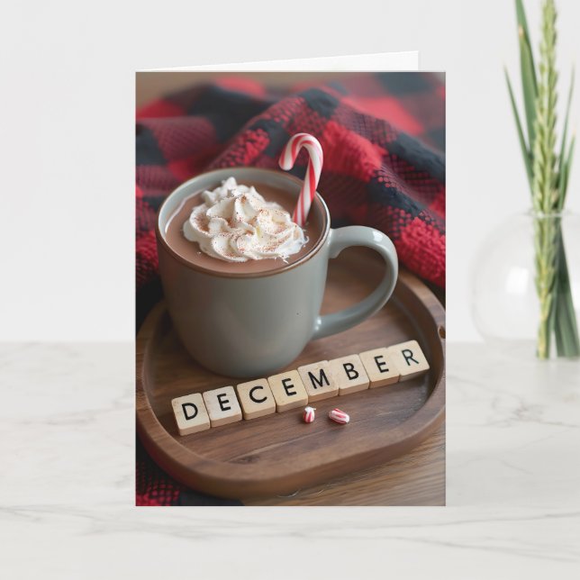 Cartes Pour Fêtes Annuelles Chocolat chaud de Noël avec Sucre de canne (Devant)
