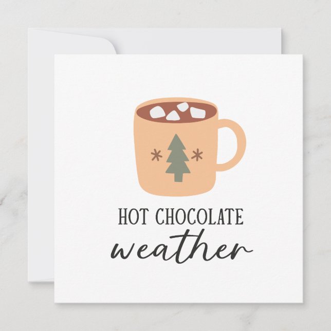 Cartes Pour Fêtes Annuelles Chocolat chaud Météo Festive Noël (Devant)