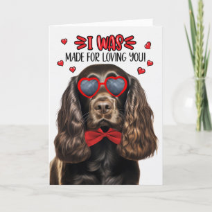 Cartes Pour Fêtes Annuelles Chocolat Cocker Chien fait pour vous aimer Valenti